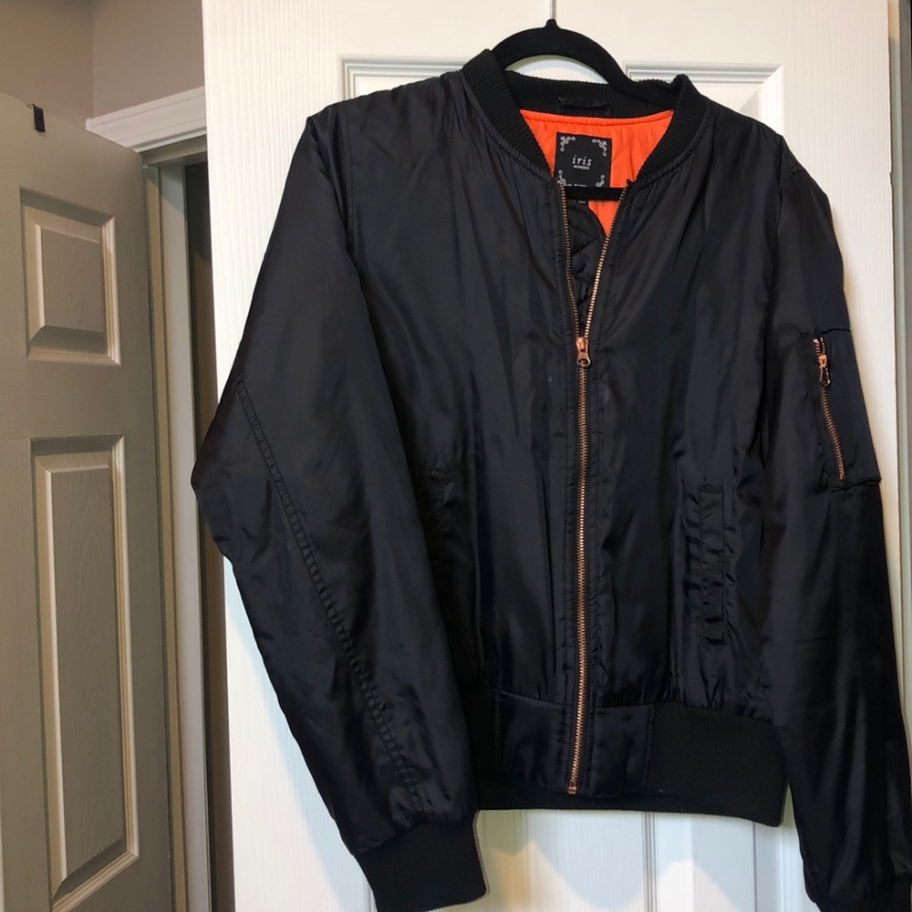 Black Bomber Jacket (LIKE NEW!)